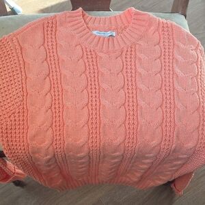 American Eagle Outfitters Peach Cable Knit Sweater